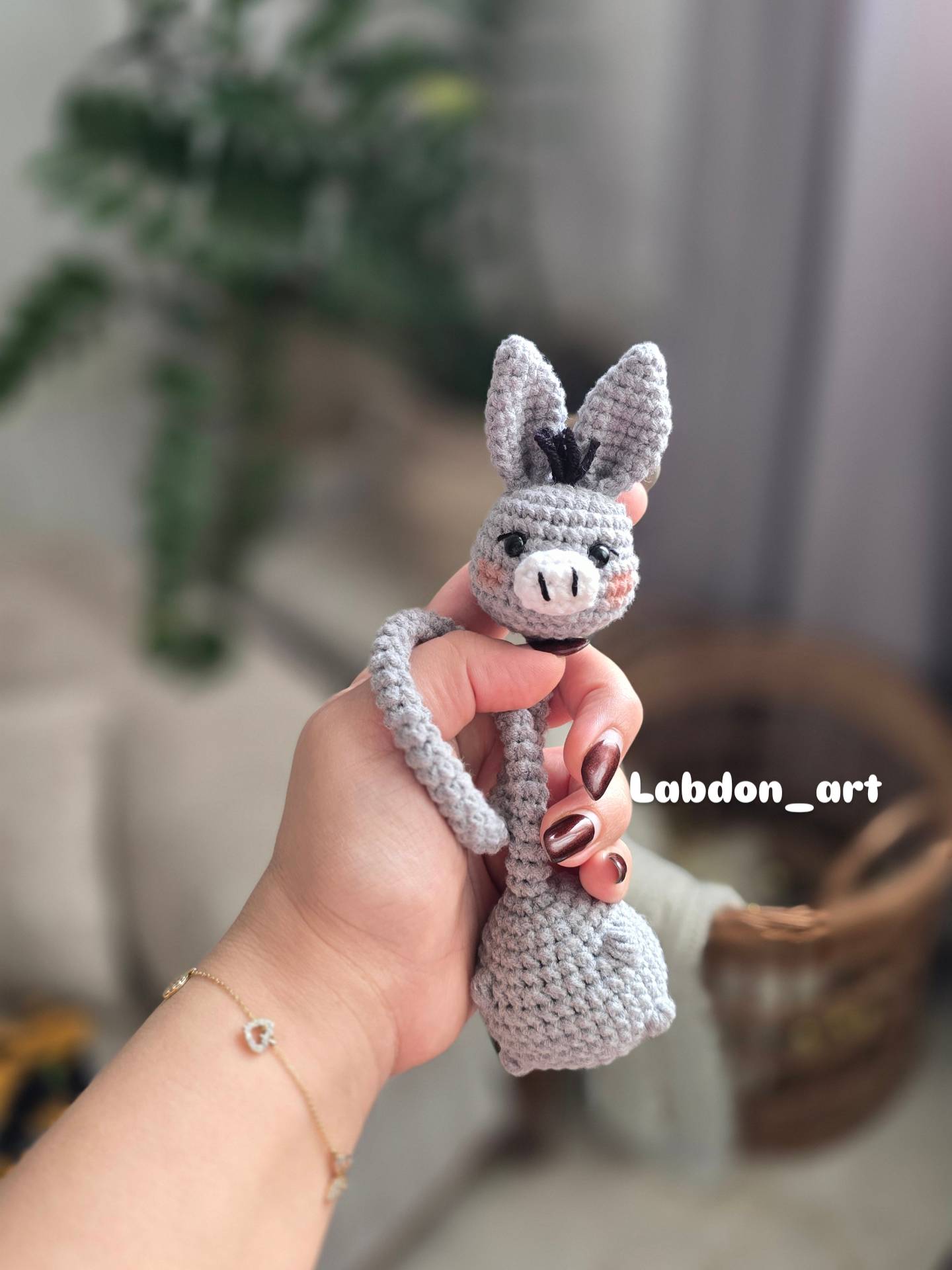 عروسک بافتنی جناب خر گردن دراز